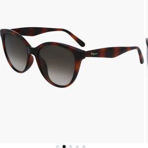 NWOT Salvatore Ferragamo Tortoise Shell Sunglasses With Box!!